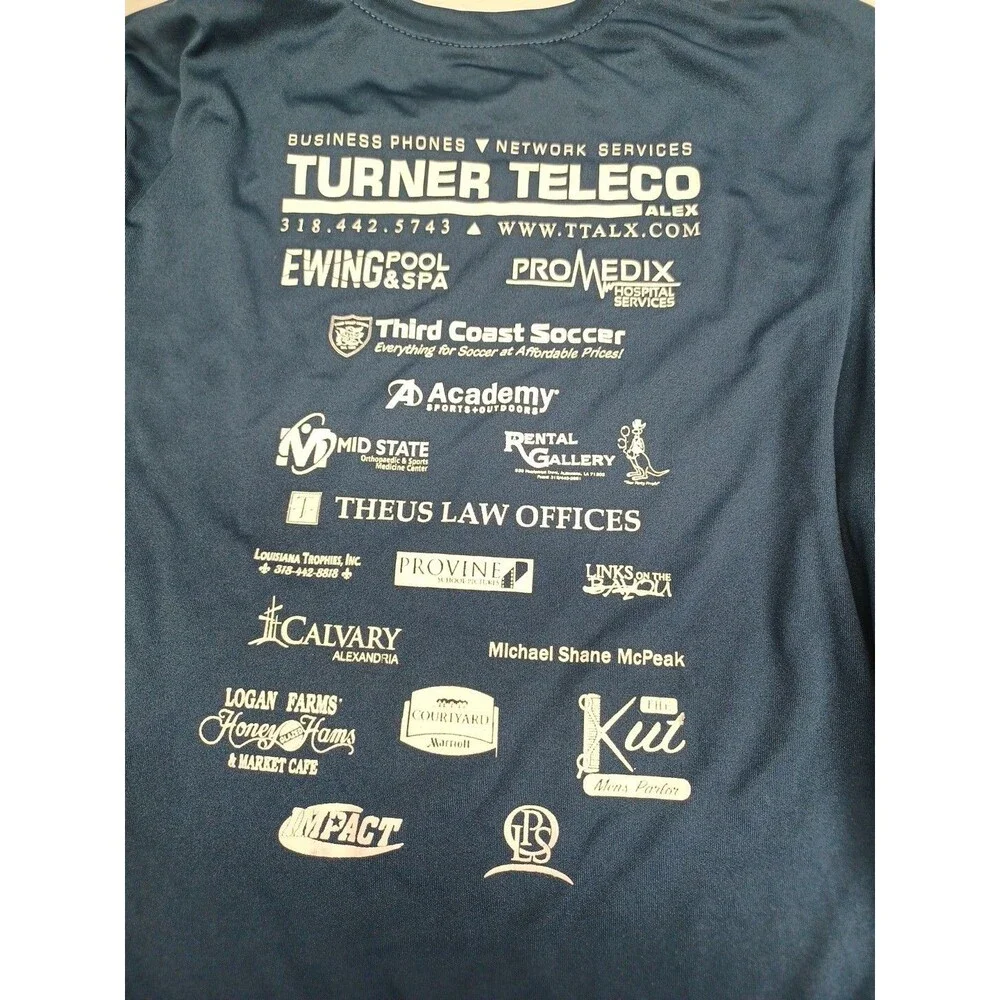 Joma Ford Hixson Sponsors Has It Crew Neck T-Shirt Blue Youth M  (8)